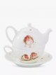 Tea For One Bone China Teapot, 300ml, Cream/Multi